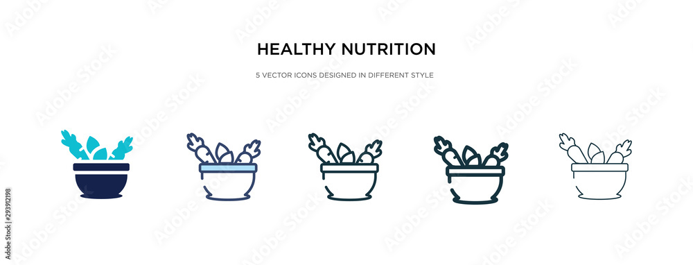 healthy nutrition icon in different style vector illustration. two colored and black healthy nutrition vector icons designed in filled, outline, line and stroke style can be used for web, mobile, ui healthy nutrition icon in different style vector illustration. two colored and black healthy nutrition vector icons designed in filled, outline, line and stroke style can be used for web, mobile, ui