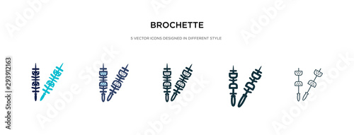 brochette icon in different style vector illustration. two colored and black brochette vector icons designed in filled, outline, line and stroke style can be used for web, mobile, ui