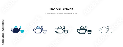 tea ceremony icon in different style vector illustration. two colored and black tea ceremony vector icons designed in filled, outline, line and stroke style can be used for web, mobile, ui