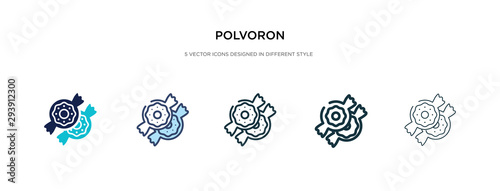polvoron icon in different style vector illustration. two colored and black polvoron vector icons designed in filled, outline, line and stroke style can be used for web, mobile, ui photo
