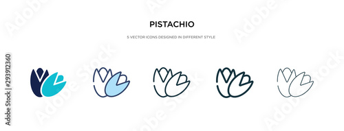 pistachio icon in different style vector illustration. two colored and black pistachio vector icons designed in filled, outline, line and stroke style can be used for web, mobile, ui