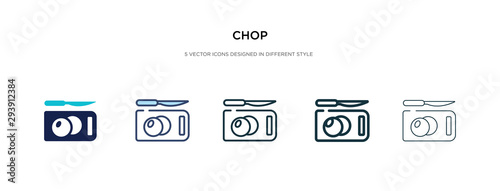 chop icon in different style vector illustration. two colored and black chop vector icons designed in filled, outline, line and stroke style can be used for web, mobile, ui