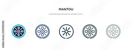 mantou icon in different style vector illustration. two colored and black mantou vector icons designed in filled, outline, line and stroke style can be used for web, mobile, ui