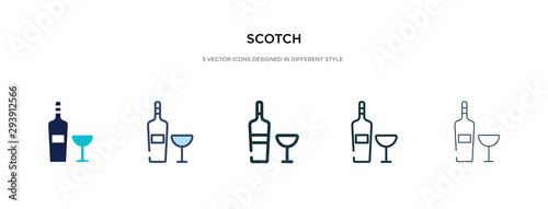 scotch icon in different style vector illustration. two colored and black scotch vector icons designed in filled  outline  line and stroke style can be used for web  mobile  ui