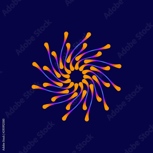 Modern Abstract Firework Spark Light Beam Design Template for Autism, Healthcare, Personal Encouragement, Company Sign, Celebration