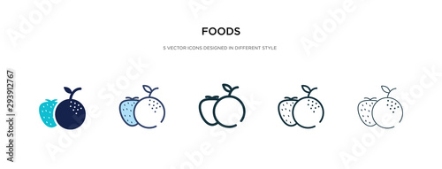 foods icon in different style vector illustration. two colored and black foods vector icons designed in filled, outline, line and stroke style can be used for web, mobile, ui