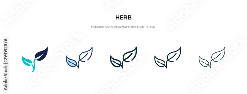 herb icon in different style vector illustration. two colored and black herb vector icons designed in filled, outline, line and stroke style can be used for web, mobile, ui