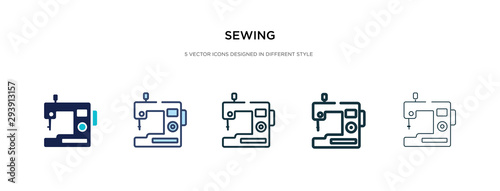 sewing icon in different style vector illustration. two colored and black sewing vector icons designed in filled, outline, line and stroke style can be used for web, mobile, ui