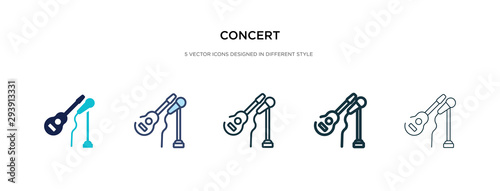 concert icon in different style vector illustration. two colored and black concert vector icons designed in filled  outline  line and stroke style can be used for web  mobile  ui