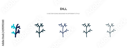 dill icon in different style vector illustration. two colored and black dill vector icons designed in filled  outline  line and stroke style can be used for web  mobile  ui