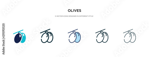 olives icon in different style vector illustration. two colored and black olives vector icons designed in filled, outline, line and stroke style can be used for web, mobile, ui