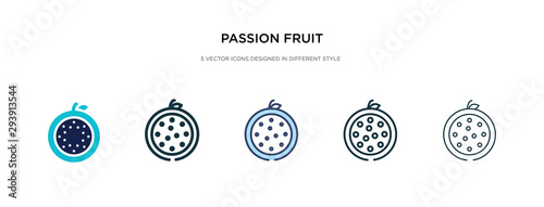 passion fruit icon in different style vector illustration. two colored and black passion fruit vector icons designed in filled, outline, line and stroke style can be used for web, mobile, ui