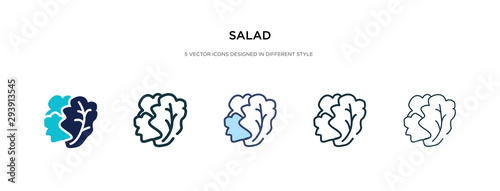 salad icon in different style vector illustration. two colored and black salad vector icons designed in filled, outline, line and stroke style can be used for web, mobile, ui