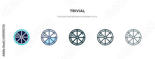 trivial icon in different style vector illustration. two colored and black trivial vector icons designed in filled, outline, line and stroke style can be used for web, mobile, ui photo