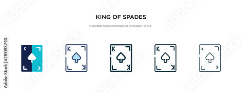 king of spades icon in different style vector illustration. two colored and black king of spades vector icons designed in filled, outline, line and stroke style can be used for web, mobile, ui