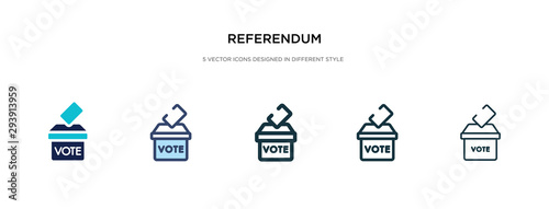 referendum icon in different style vector illustration. two colored and black referendum vector icons designed in filled, outline, line and stroke style can be used for web, mobile, ui