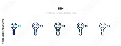 sem icon in different style vector illustration. two colored and black sem vector icons designed in filled, outline, line and stroke style can be used for web, mobile, ui