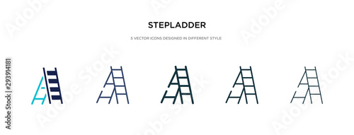 stepladder icon in different style vector illustration. two colored and black stepladder vector icons designed in filled, outline, line and stroke style can be used for web, mobile, ui