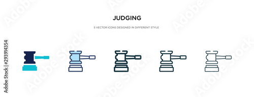 judging icon in different style vector illustration. two colored and black judging vector icons designed in filled, outline, line and stroke style can be used for web, mobile, ui