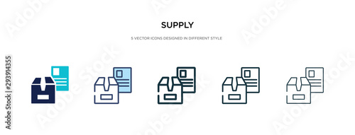 supply icon in different style vector illustration. two colored and black supply vector icons designed in filled, outline, line and stroke style can be used for web, mobile, ui