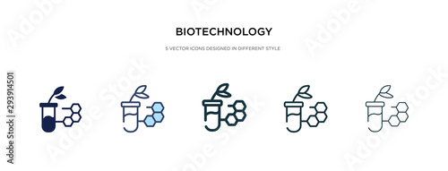 biotechnology icon in different style vector illustration. two colored and black biotechnology vector icons designed in filled, outline, line and stroke style can be used for web, mobile, ui