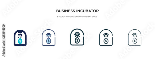 business incubator icon in different style vector illustration. two colored and black business incubator vector icons designed in filled, outline, line and stroke style can be used for web, mobile,