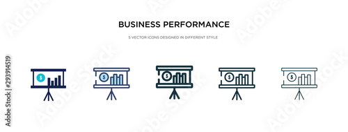 business performance icon in different style vector illustration. two colored and black business performance vector icons designed in filled, outline, line and stroke style can be used for web,