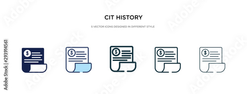 cit history icon in different style vector illustration. two colored and black cit history vector icons designed in filled, outline, line and stroke style can be used for web, mobile, ui