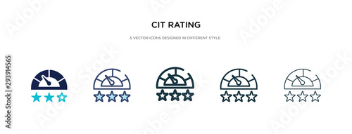 cit rating icon in different style vector illustration. two colored and black cit rating vector icons designed in filled, outline, line and stroke style can be used for web, mobile, ui