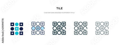 tile icon in different style vector illustration. two colored and black tile vector icons designed in filled, outline, line and stroke style can be used for web, mobile, ui