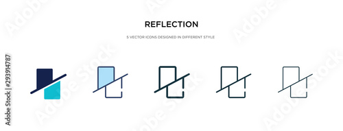 reflection icon in different style vector illustration. two colored and black reflection vector icons designed in filled, outline, line and stroke style can be used for web, mobile, ui