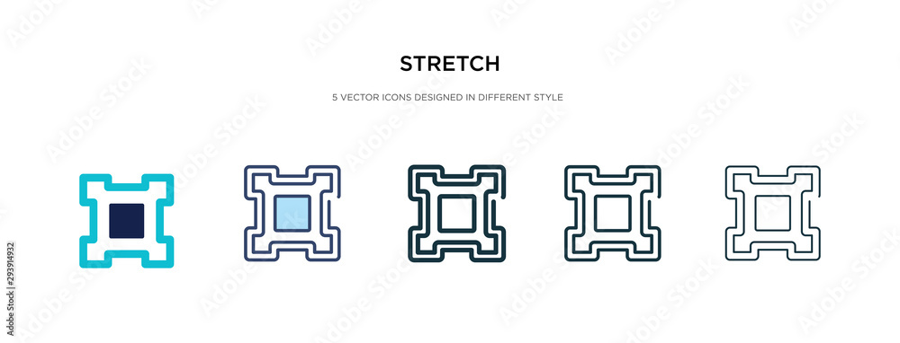 stretch icon in different style vector illustration. two colored and black stretch vector icons designed in filled, outline, line and stroke style can be used for web, mobile, ui stretch icon in different style vector illustration. two colored and black stretch vector icons designed in filled, outline, line and stroke style can be used for web, mobile, ui