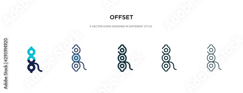 offset icon in different style vector illustration. two colored and black offset vector icons designed in filled, outline, line and stroke style can be used for web, mobile, ui