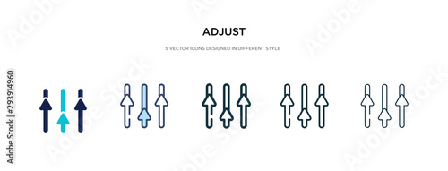 adjust icon in different style vector illustration. two colored and black adjust vector icons designed in filled, outline, line and stroke style can be used for web, mobile, ui