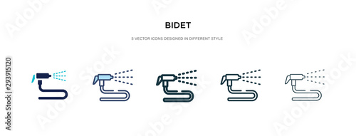 bidet icon in different style vector illustration. two colored and black bidet vector icons designed in filled, outline, line and stroke style can be used for web, mobile, ui