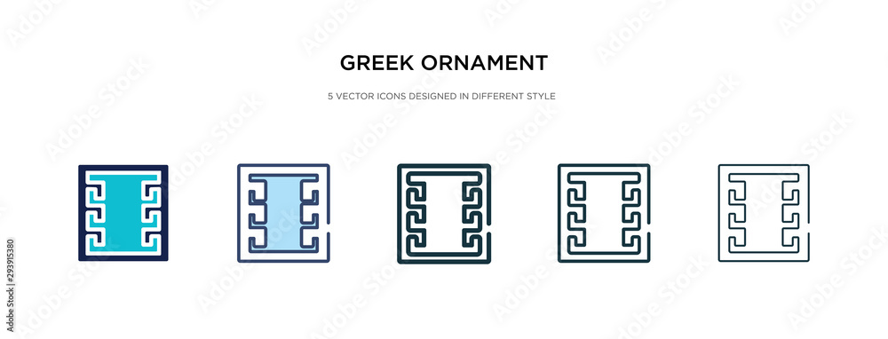 greek ornament icon in different style vector illustration. two colored and black greek ornament vector icons designed in filled, outline, line and stroke style can be used for web, mobile, ui greek ornament icon in different style vector illustration. two colored and black greek ornament vector icons designed in filled, outline, line and stroke style can be used for web, mobile, ui