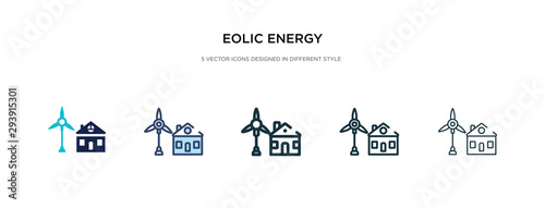 eolic energy icon in different style vector illustration. two colored and black eolic energy vector icons designed in filled, outline, line and stroke style can be used for web, mobile, ui