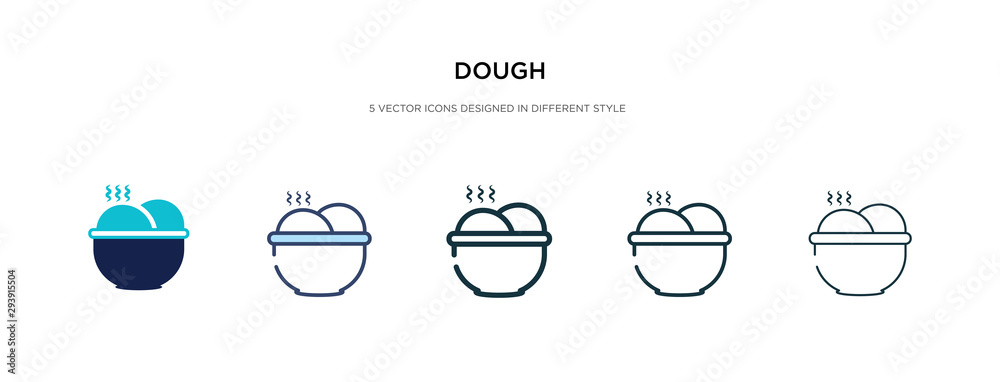 dough icon in different style vector illustration. two colored and black dough vector icons designed in filled, outline, line and stroke style can be used for web, mobile, ui dough icon in different style vector illustration. two colored and black dough vector icons designed in filled, outline, line and stroke style can be used for web, mobile, ui