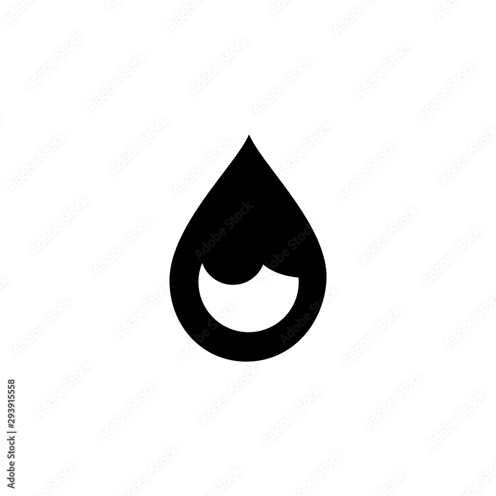 Drop Water Icon Logo isolated on white Drop Water Icon Logo isolated on white