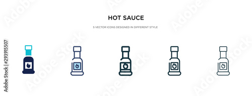 hot sauce icon in different style vector illustration. two colored and black hot sauce vector icons designed in filled, outline, line and stroke style can be used for web, mobile, ui