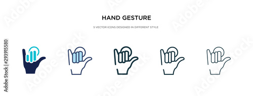 hand gesture icon in different style vector illustration. two colored and black hand gesture vector icons designed in filled, outline, line and stroke style can be used for web, mobile, ui