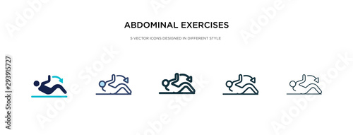 abdominal exercises icon in different style vector illustration. two colored and black abdominal exercises vector icons designed in filled, outline, line and stroke style can be used for web,