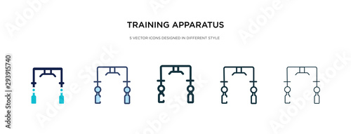 training apparatus icon in different style vector illustration. two colored and black training apparatus vector icons designed in filled, outline, line and stroke style can be used for web, mobile,