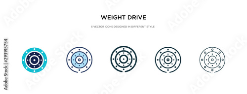 weight drive icon in different style vector illustration. two colored and black weight drive vector icons designed in filled, outline, line and stroke style can be used for web, mobile, ui