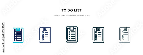 to do list icon in different style vector illustration. two colored and black to do list vector icons designed in filled, outline, line and stroke style can be used for web, mobile, ui