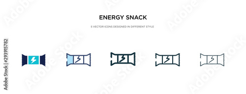 energy snack icon in different style vector illustration. two colored and black energy snack vector icons designed in filled, outline, line and stroke style can be used for web, mobile, ui