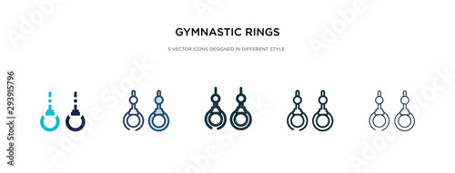 gymnastic rings icon in different style vector illustration. two colored and black gymnastic rings vector icons designed in filled, outline, line and stroke style can be used for web, mobile, ui