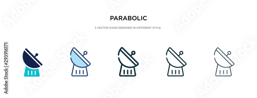 Foto parabolic icon in different style vector illustration