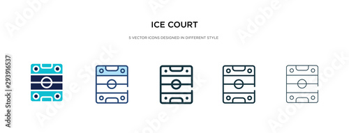 ice court icon in different style vector illustration. two colored and black ice court vector icons designed in filled, outline, line and stroke style can be used for web, mobile, ui