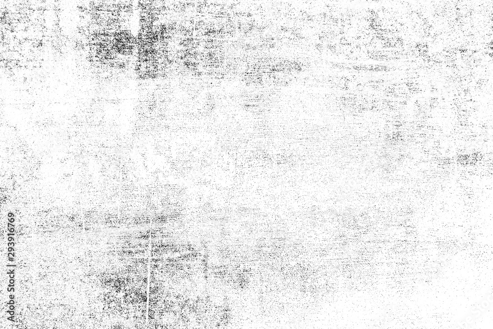 Plakat Grunge tło czarny i biały. Abstrakcjonistyczna ilustracyjna tekstura pęknięcia, układy scaleni, kropka. Brudny monochromatyczny wzór starej zużytej powierzchni.
